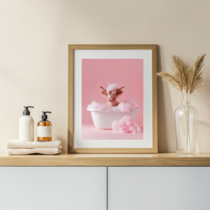 Highland Cow in Bathtub
