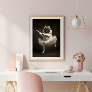 pug ballet dancer mockup