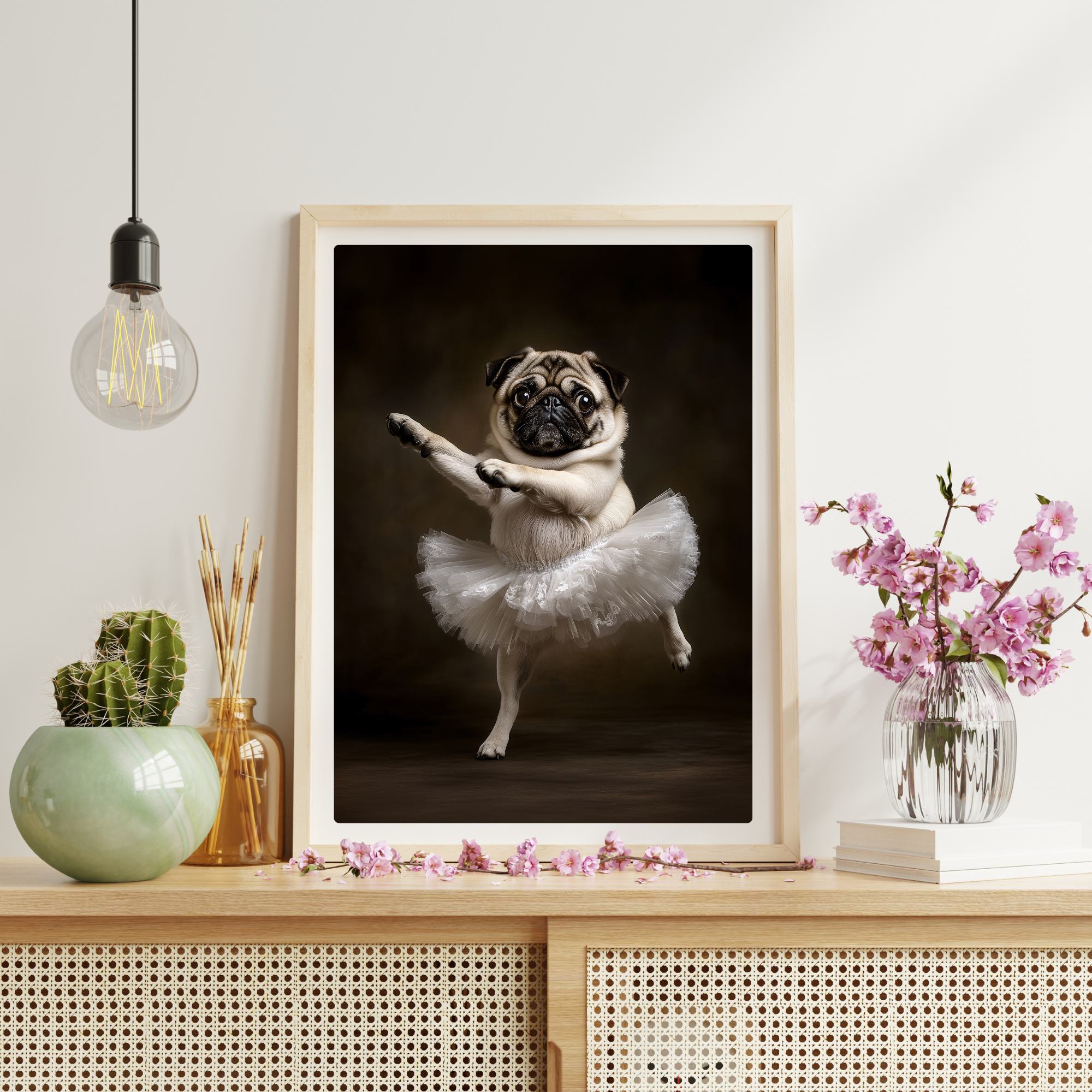 pug ballet dancer