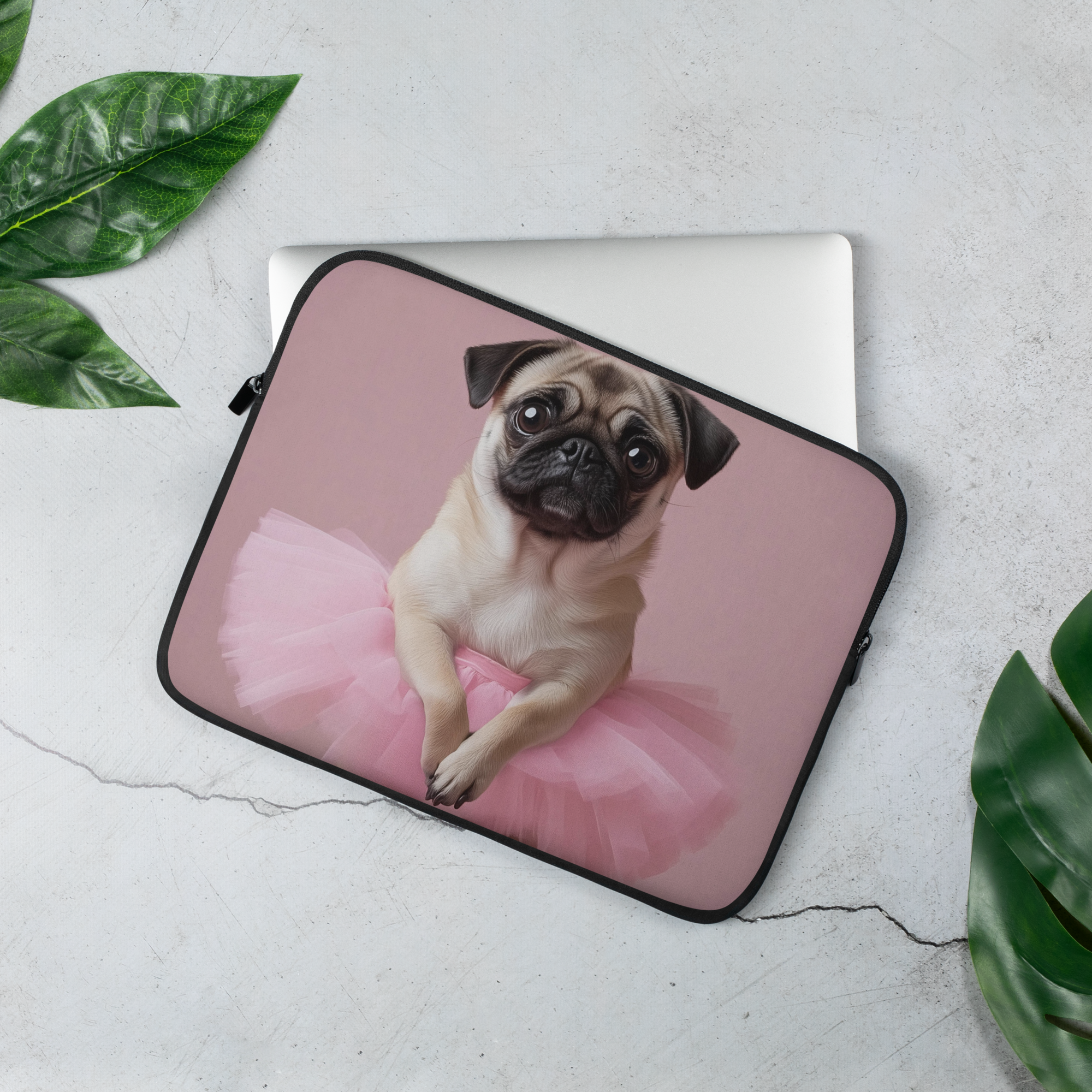 laptop sleeve ballet pug
