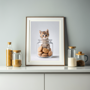 cat dessert wall art kitchen decor
