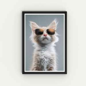 dog with sunglasses print , digital art